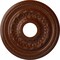 Ekena Millwork Galway Medallion (Canopies up to 3 1/4"), 15 3/4"OD x 3 1/4"ID x 1"P, Burnished Mahogany Crackle CM15GABMC - alternate 1